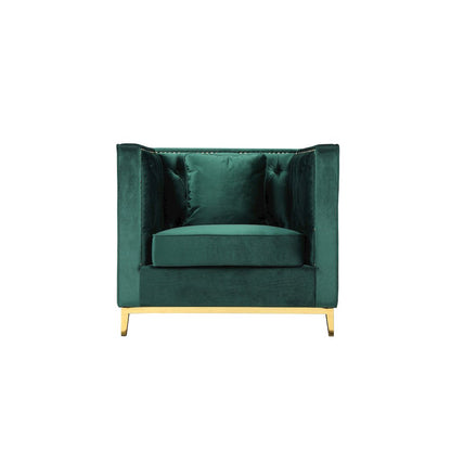 Vivienne Sofa Chair Velvet Green/Gold