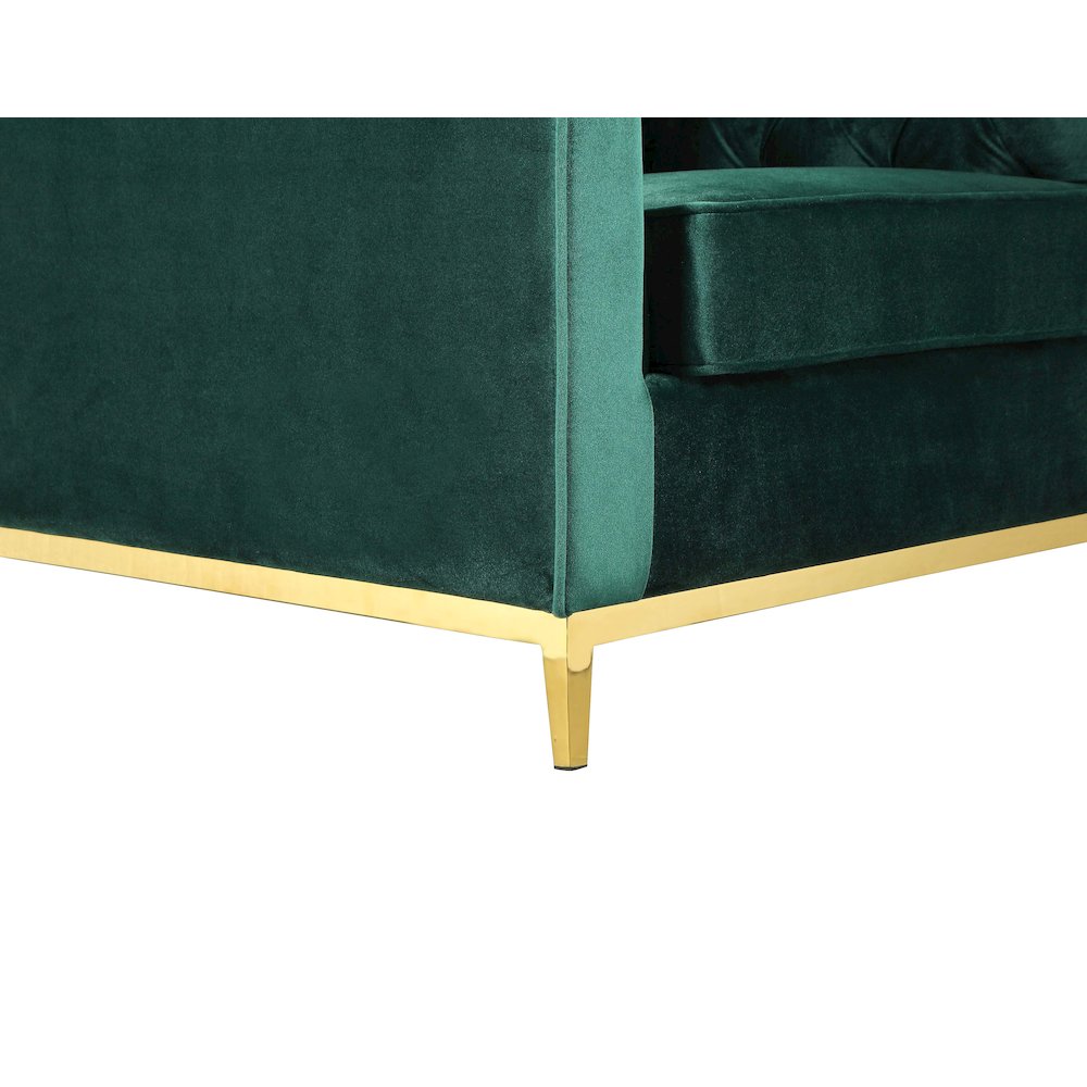 Vivienne Sofa Chair Velvet Green/Gold