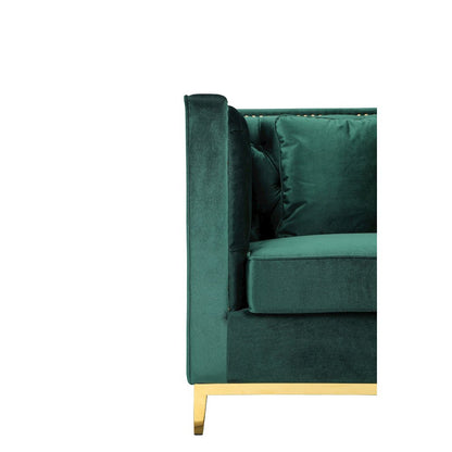 Vivienne Sofa Chair Velvet Green/Gold