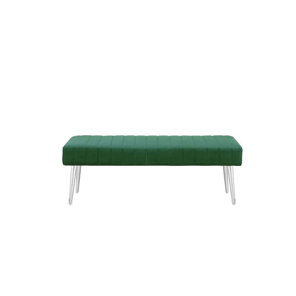 Hilda Bench Velvet Green