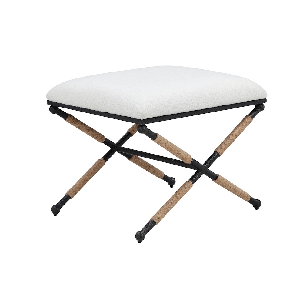 Jaipur Stool Boucle White