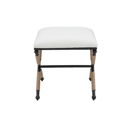 Jaipur Stool Boucle White