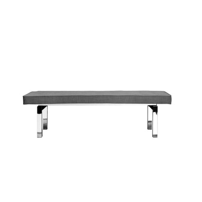 Lina Tufted Bench Charcoal