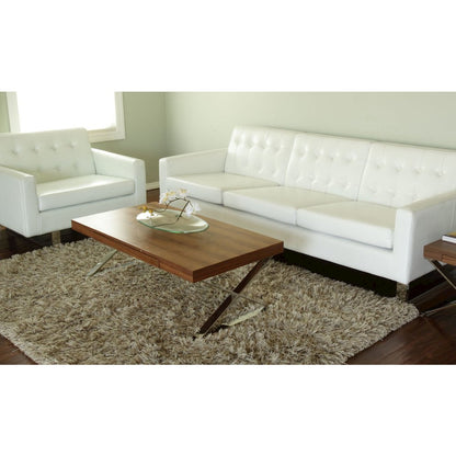 Sloan Sofa Chair Faux Leather White
