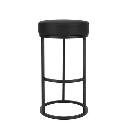 Stan Bar Stool Faux Leather Black