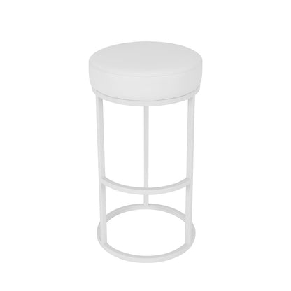 Stan Bar Stool Faux Leather White