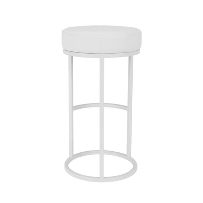 Stan Bar Stool Faux Leather White
