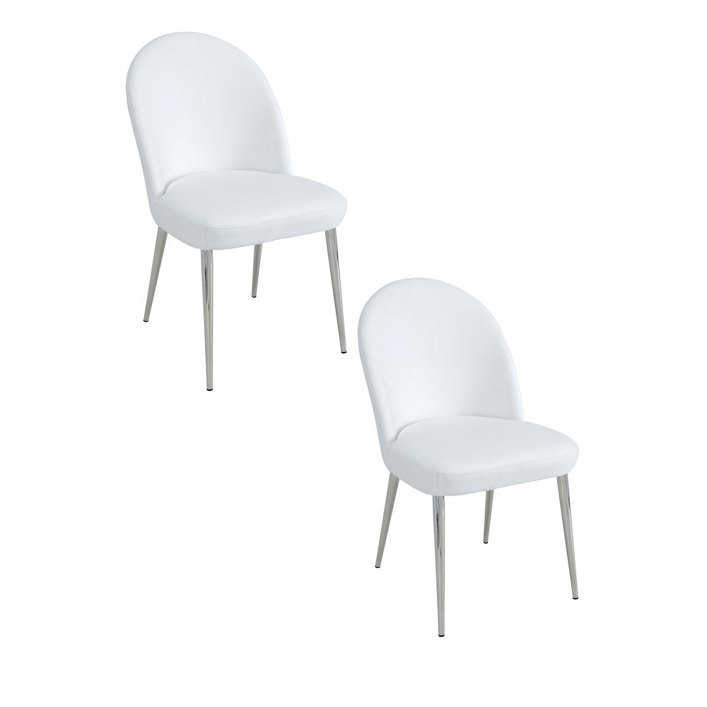 Vera Chair Faux Leather White- Set Of 2