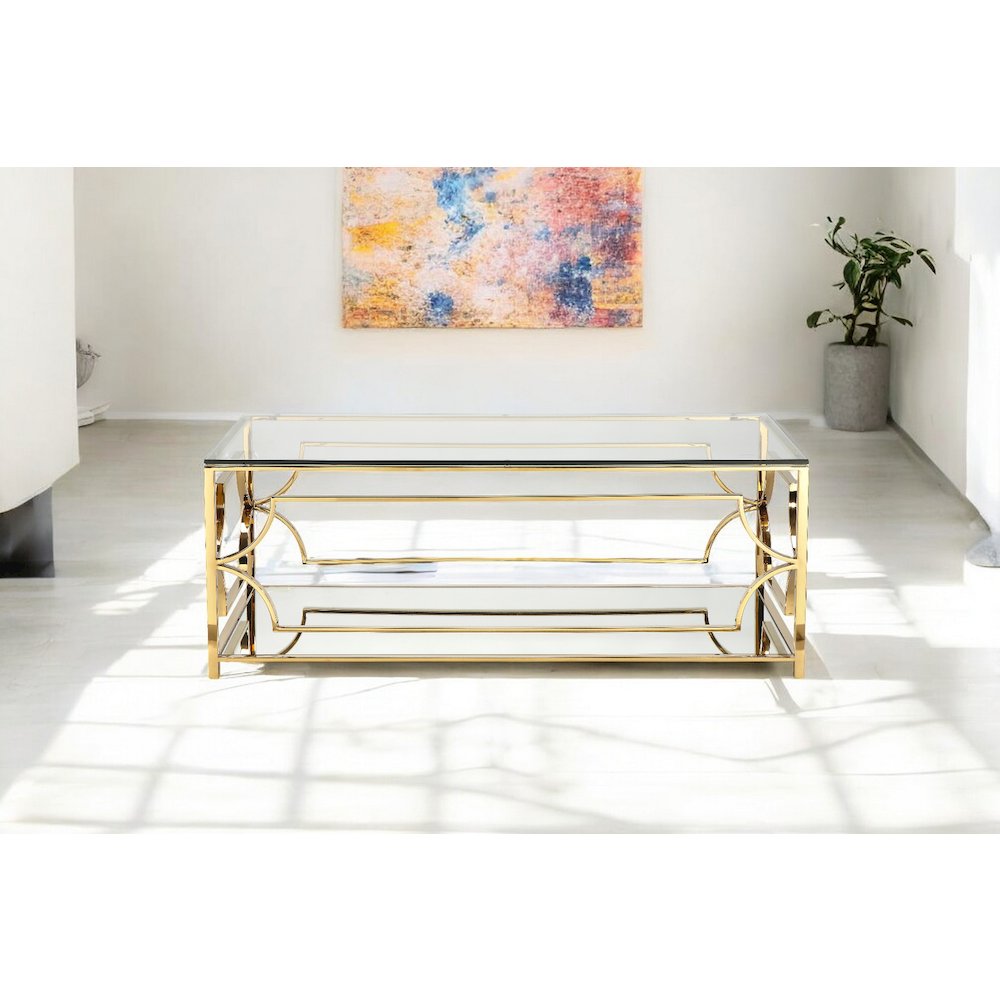 Z-Edward Rect Coffee Table Gold