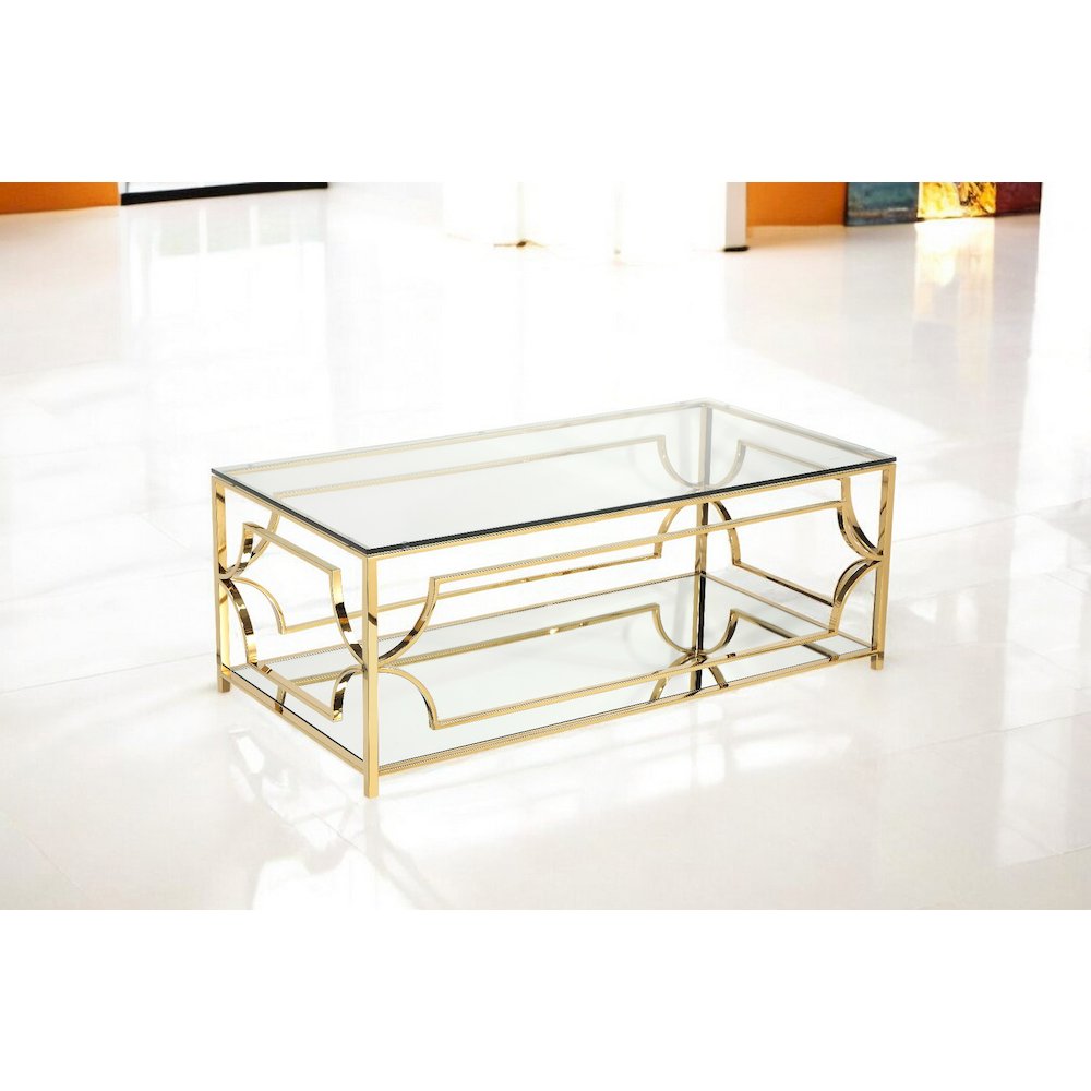 Z-Edward Rect Coffee Table Gold