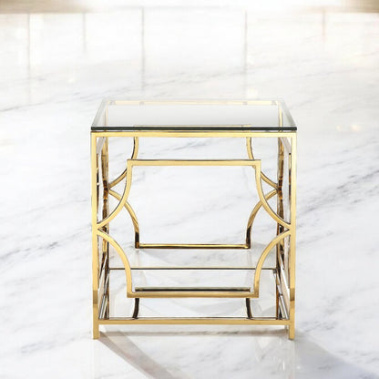 Z-Edward Square Side Table Gold