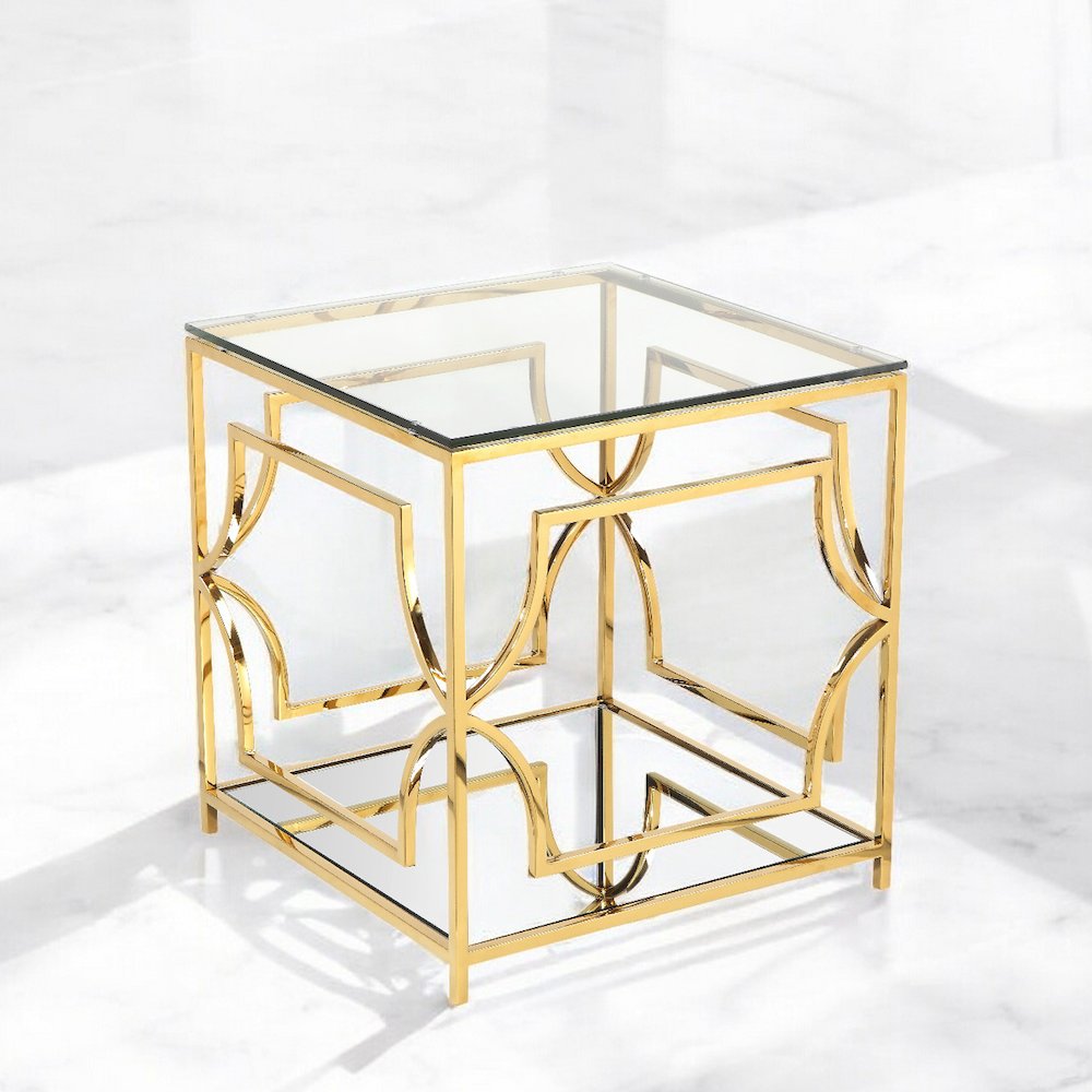 Z-Edward Square Side Table Gold