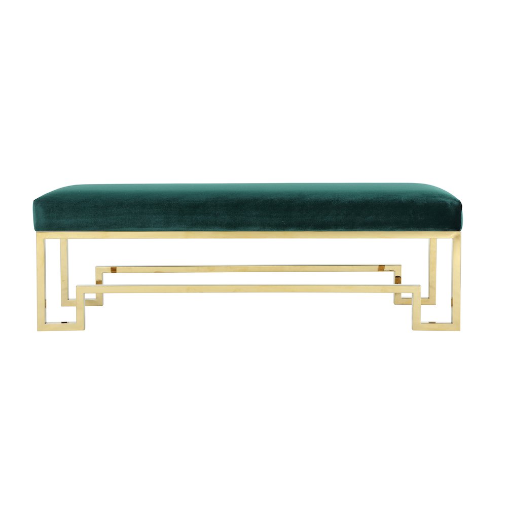 Z-Gold Laurence Bench Velvet Green