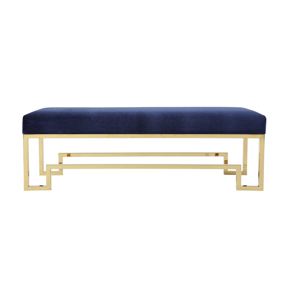 Z-Gold Laurence Bench Velvet Navy