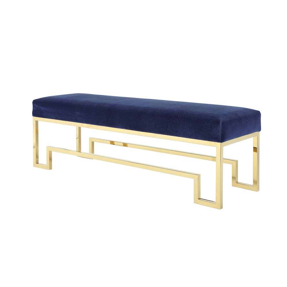 Z-Gold Laurence Bench Velvet Navy