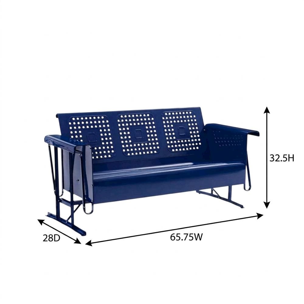 Outdoor sofa glider with spacious seating and sturdy construction