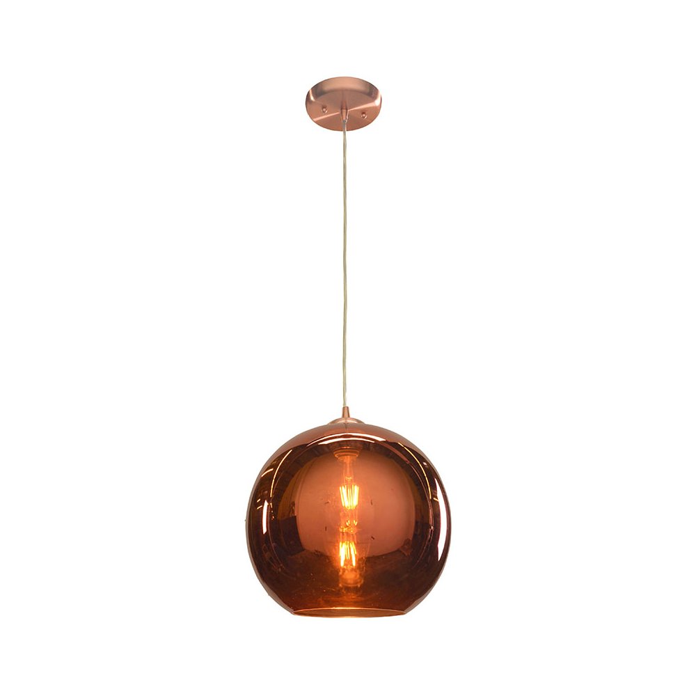 LED Pendant in Brushed Copper Color