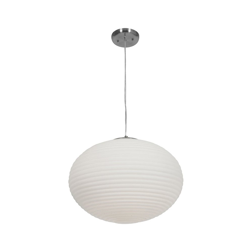 LED Pendant in Brushed Steel Color