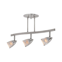 3 Light Adjustable LED Track in Brushed Steel Color
