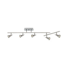 5 Light Adjustable LED Track in Brushed Steel Color
