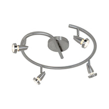 4 Light Adjustable LED Track in Brushed Steel Color