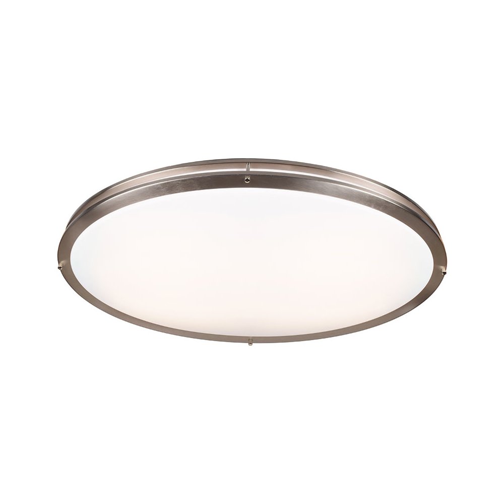 LED Flush Mount in Brushed Steel Color