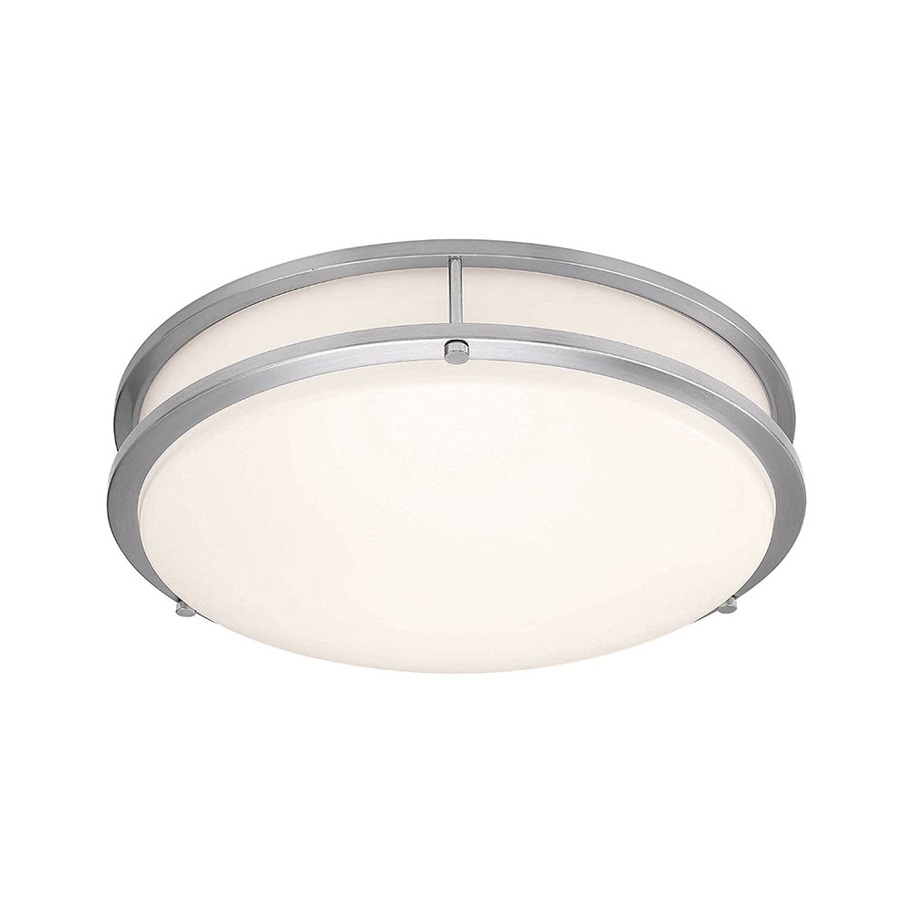 LED Flush Mount in Brushed Steel Color