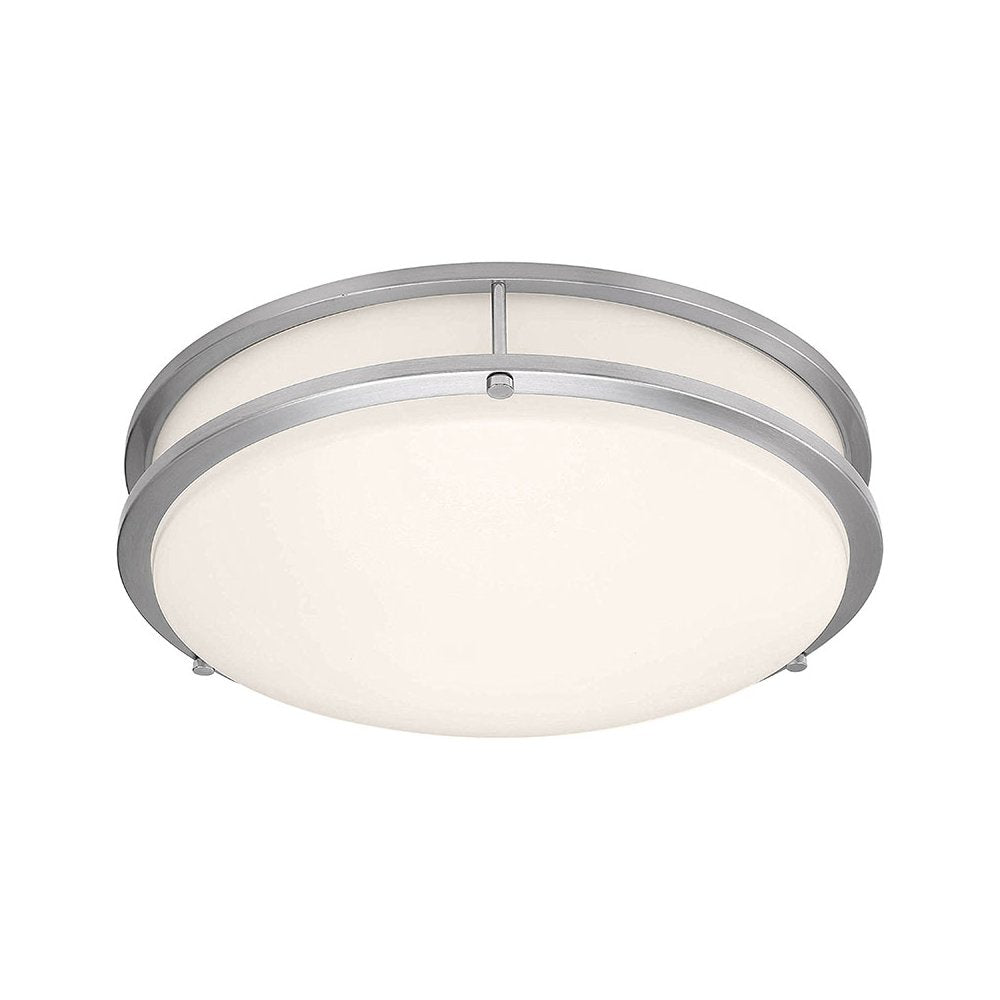 LED Flush Mount in Brushed Steel Color