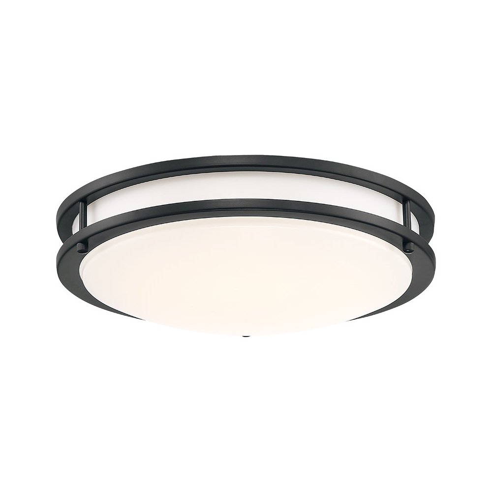 LED Flush Mount in Matte Black Color
