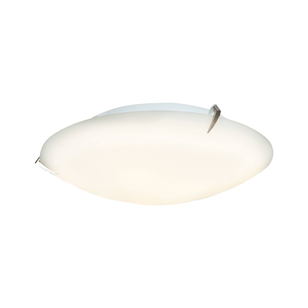 LED Flush Mount in Brushed Steel Color