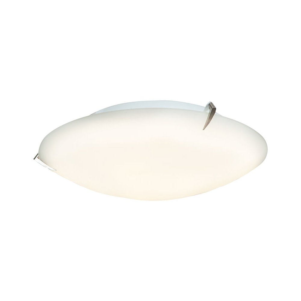 LED Flush Mount in Brushed Steel Color