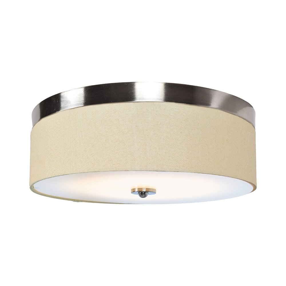 LED Flush Mount in Brushed Steel Color