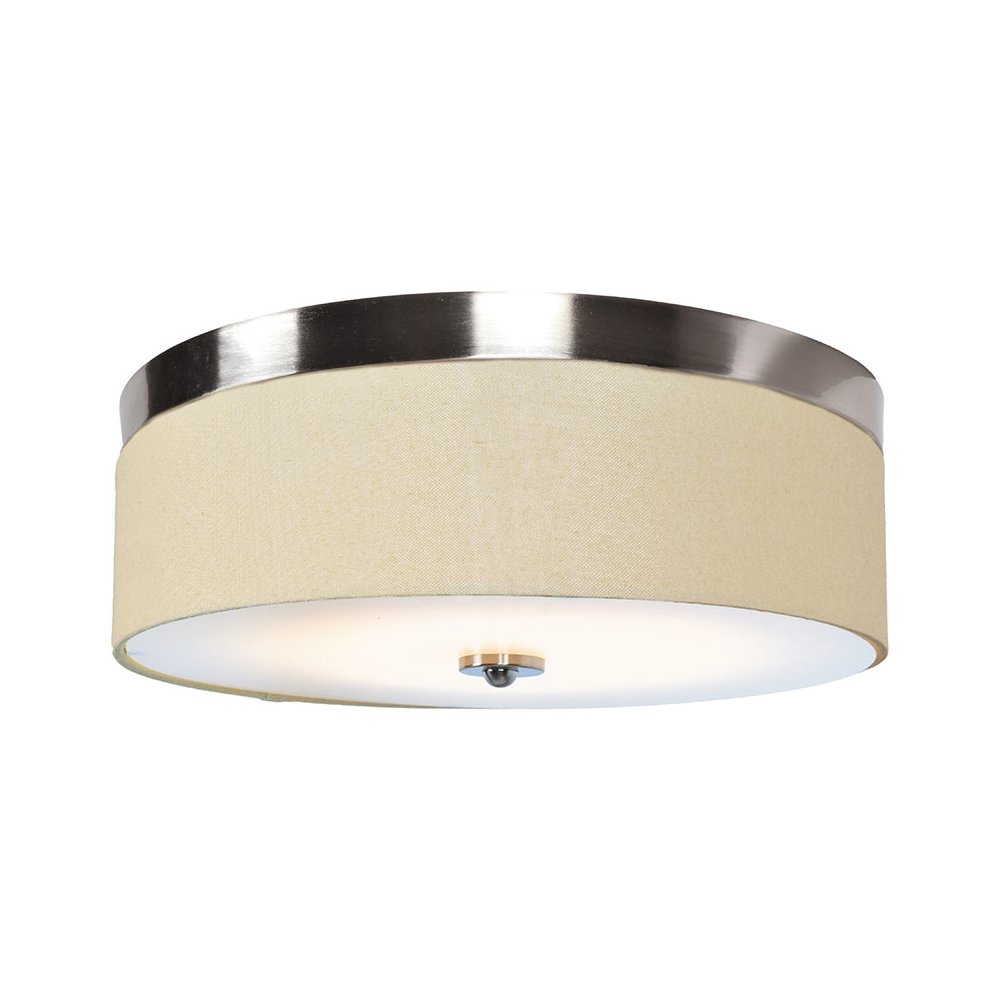 LED Flush Mount in Brushed Steel Color