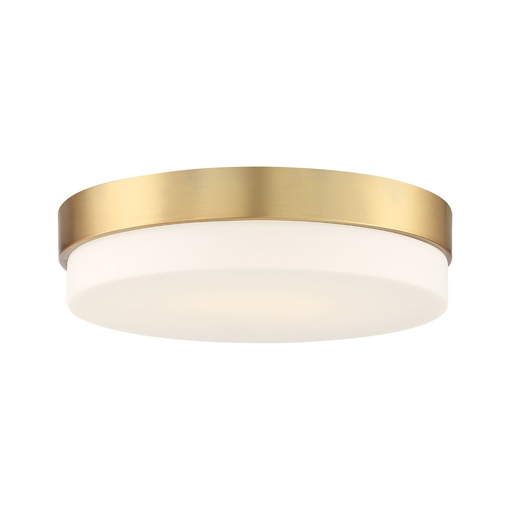 LED Flush Mount in Antique Brushed Brass Color