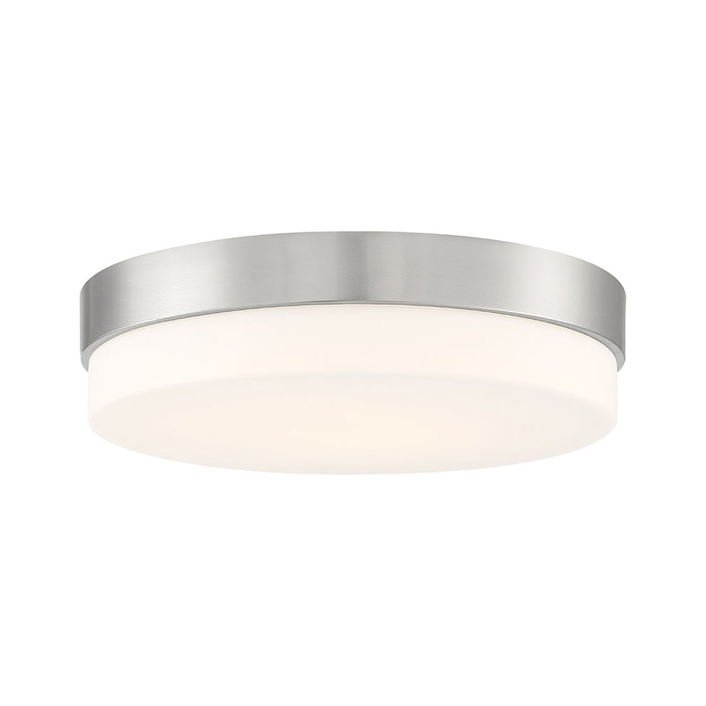 LED Flush Mount in Brushed Steel Color