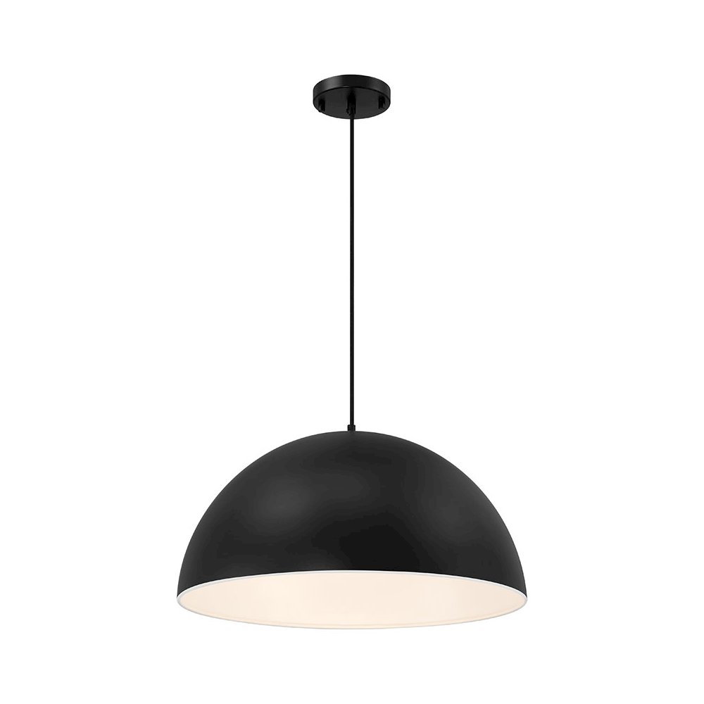 1 Light Pendant in Matte Black Color