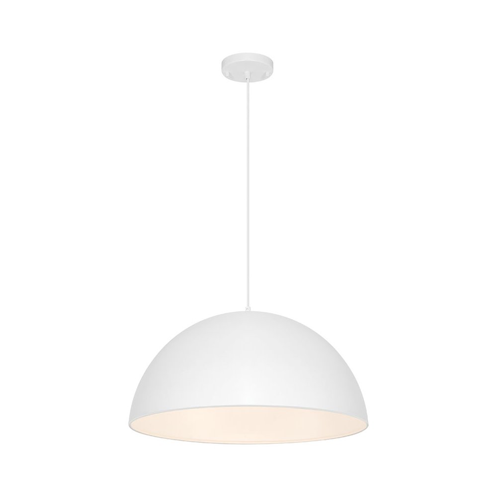 1 Light Pendant in Matte White Color