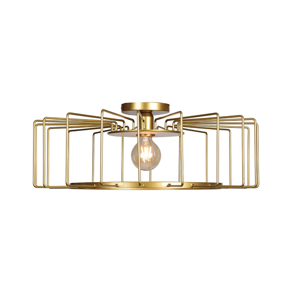 LED Semi-Flush in Gold Color