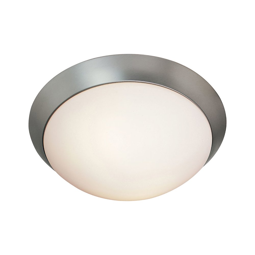 LED Flush Mount in Brushed Steel Color