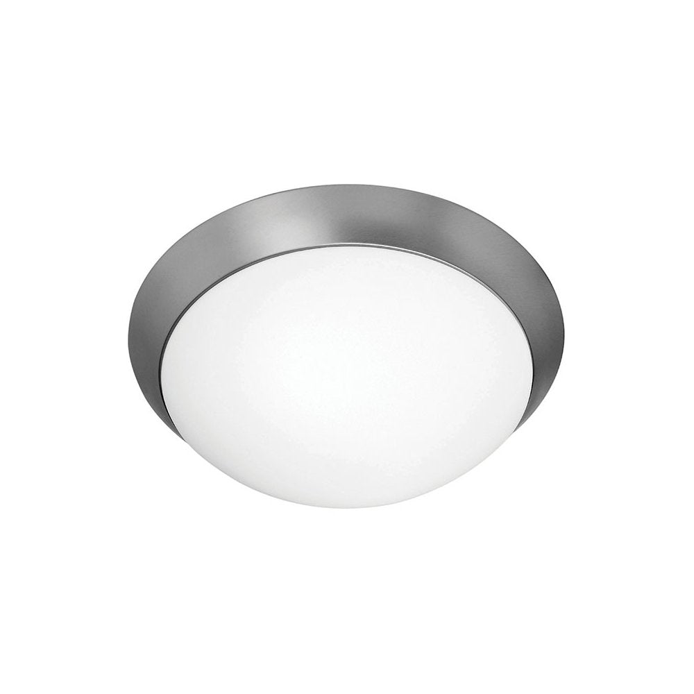 LED Flush Mount in Brushed Steel Color