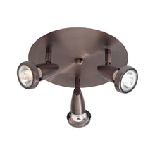 3 Light Adjustable Flush Mount in Bronze Color