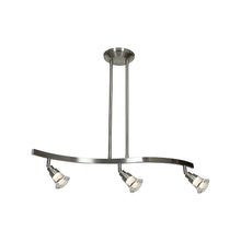3 Light LED Pendant Spotlight in Matte Chrome Color