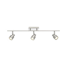 3 Light Adjustable LED Track in Brushed Steel Color