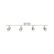 4 Light Adjustable LED Track in Brushed Steel Color