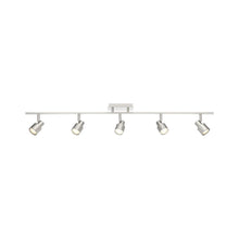 5 Light Adjustable LED Track in Brushed Steel Color