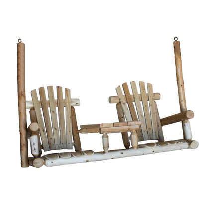 Cedar Log Tete-A-Tete Porch Swing