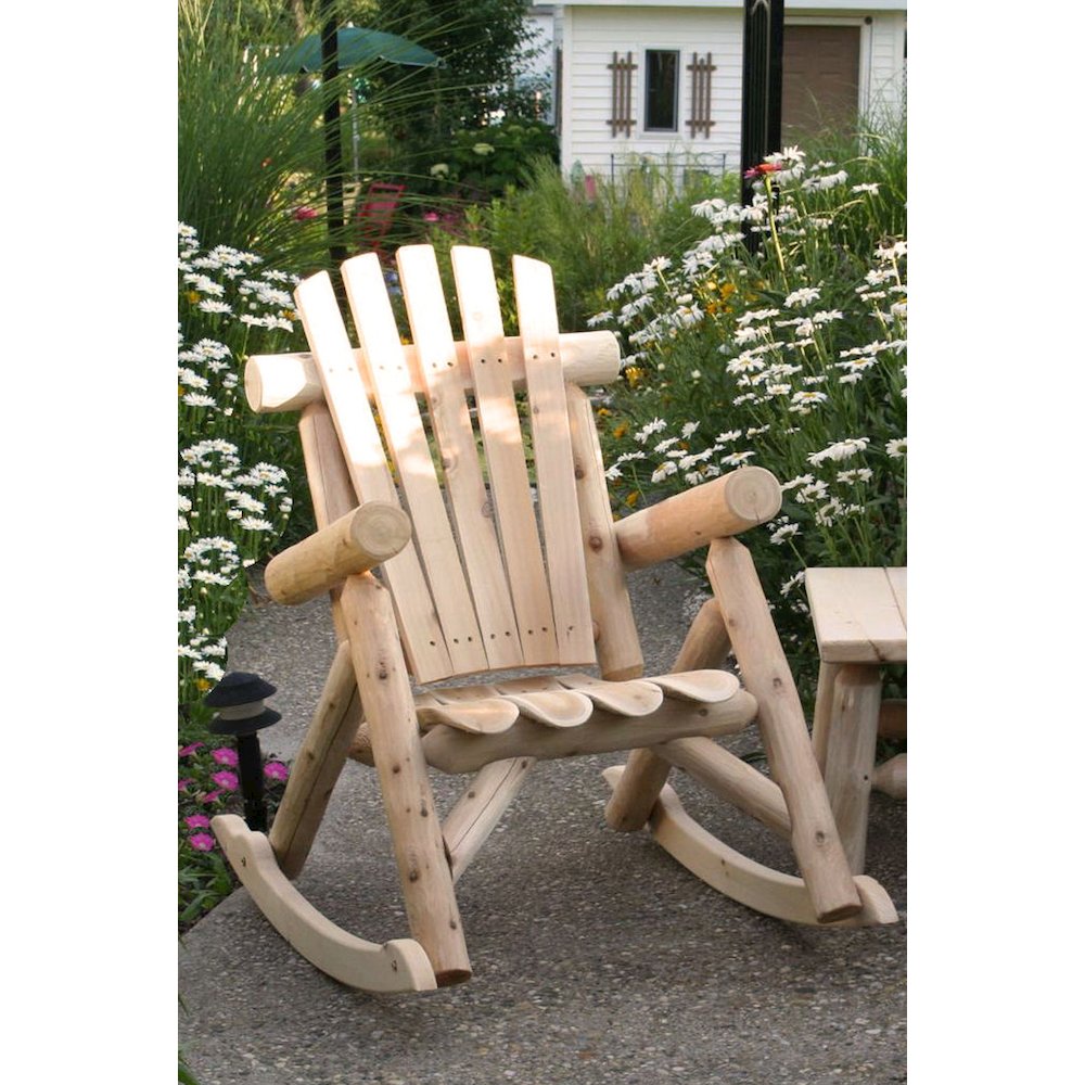 Cedar Log Rocking Chair