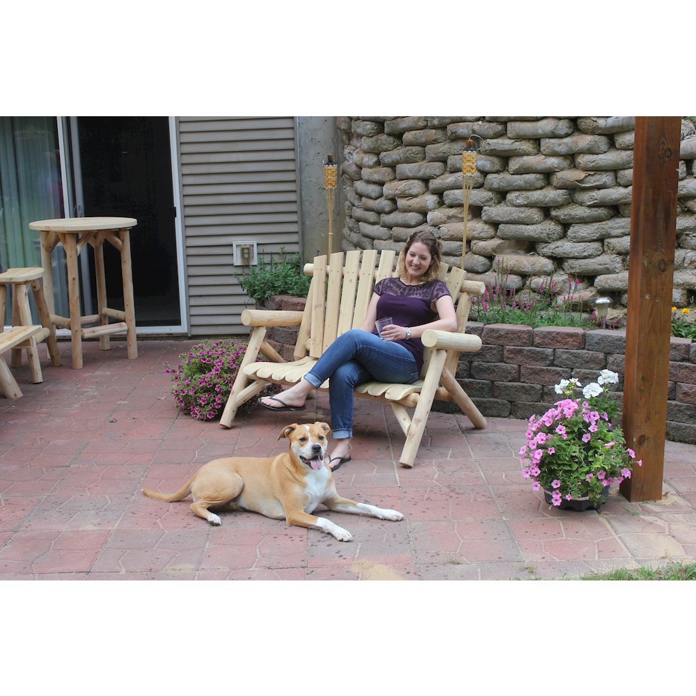Cedar Log 4ft Love Seat