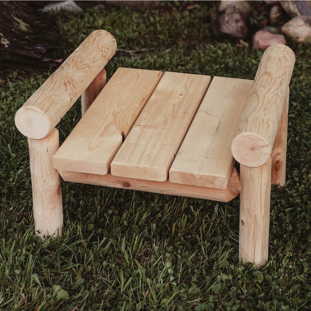 Cedar Log Ottoman