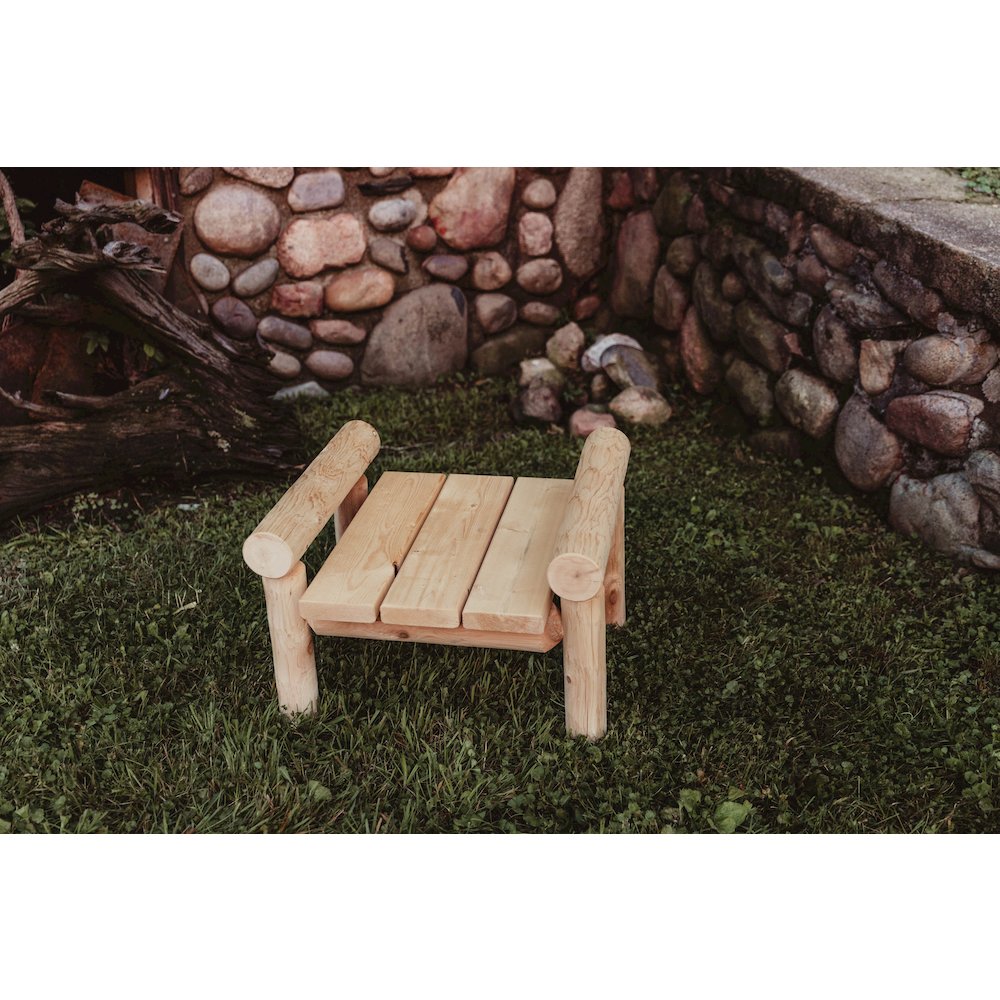 Cedar Log Ottoman